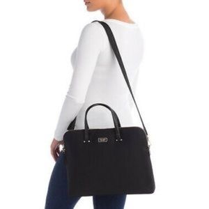 Kate Spade Black Laptop Bag with Gold Accents